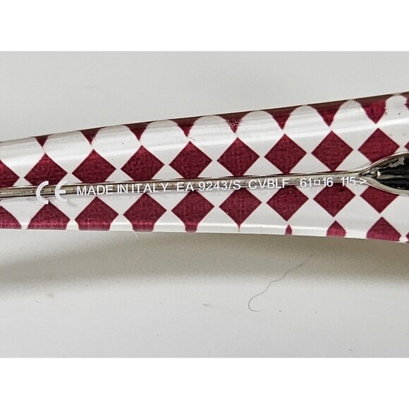 EMPORIO ARMANI RIMMED WHITE WRAP SUNGLASSES EA 9243/S CVBLF 61-16 115 - Picture 8 of 14